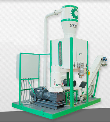 A moveable biomass pellet plant